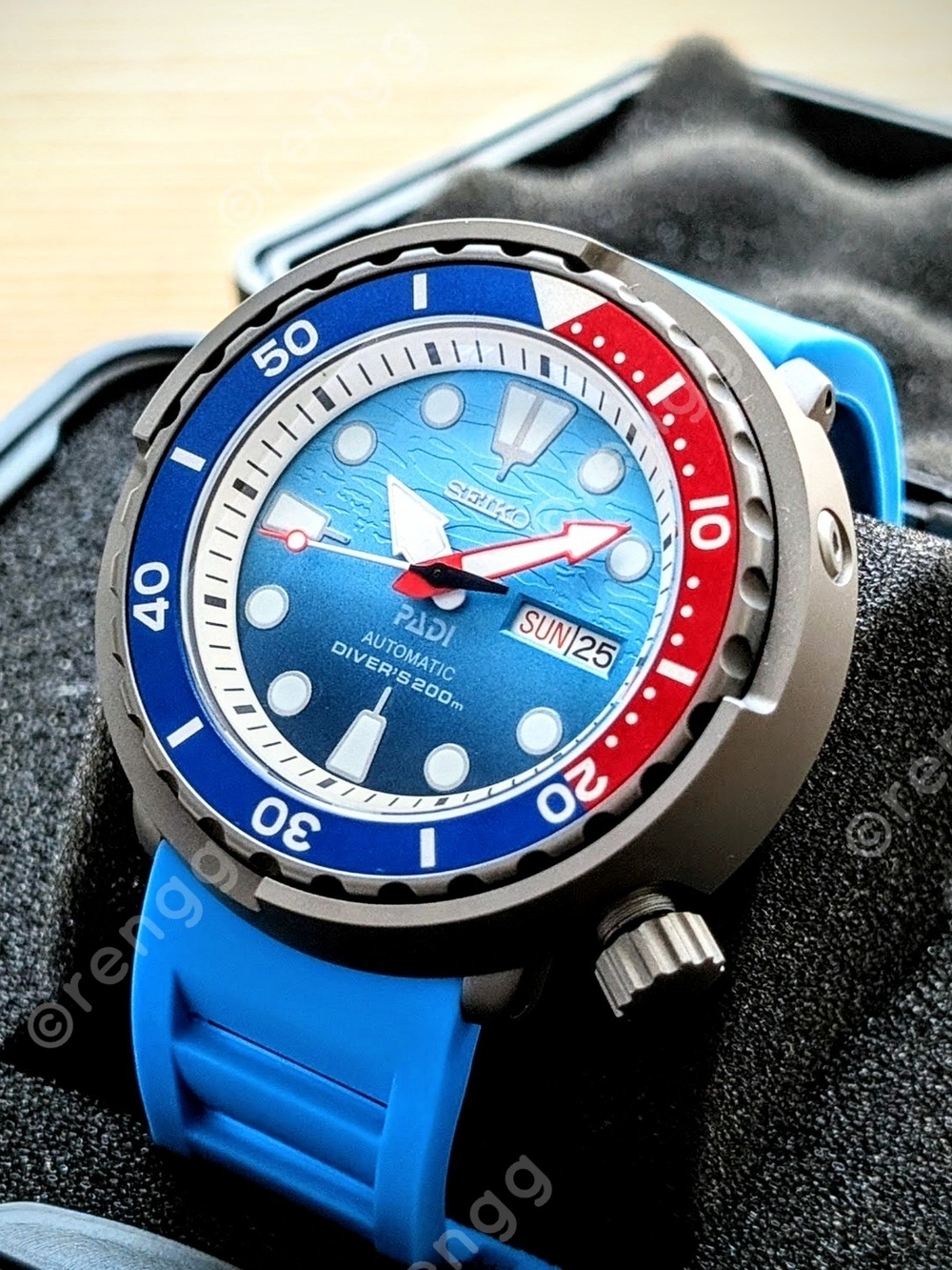 Titanium Tuna Canned 47mm Blue Sea Seiko Automatic Diver's Mod Watch Sapphire
